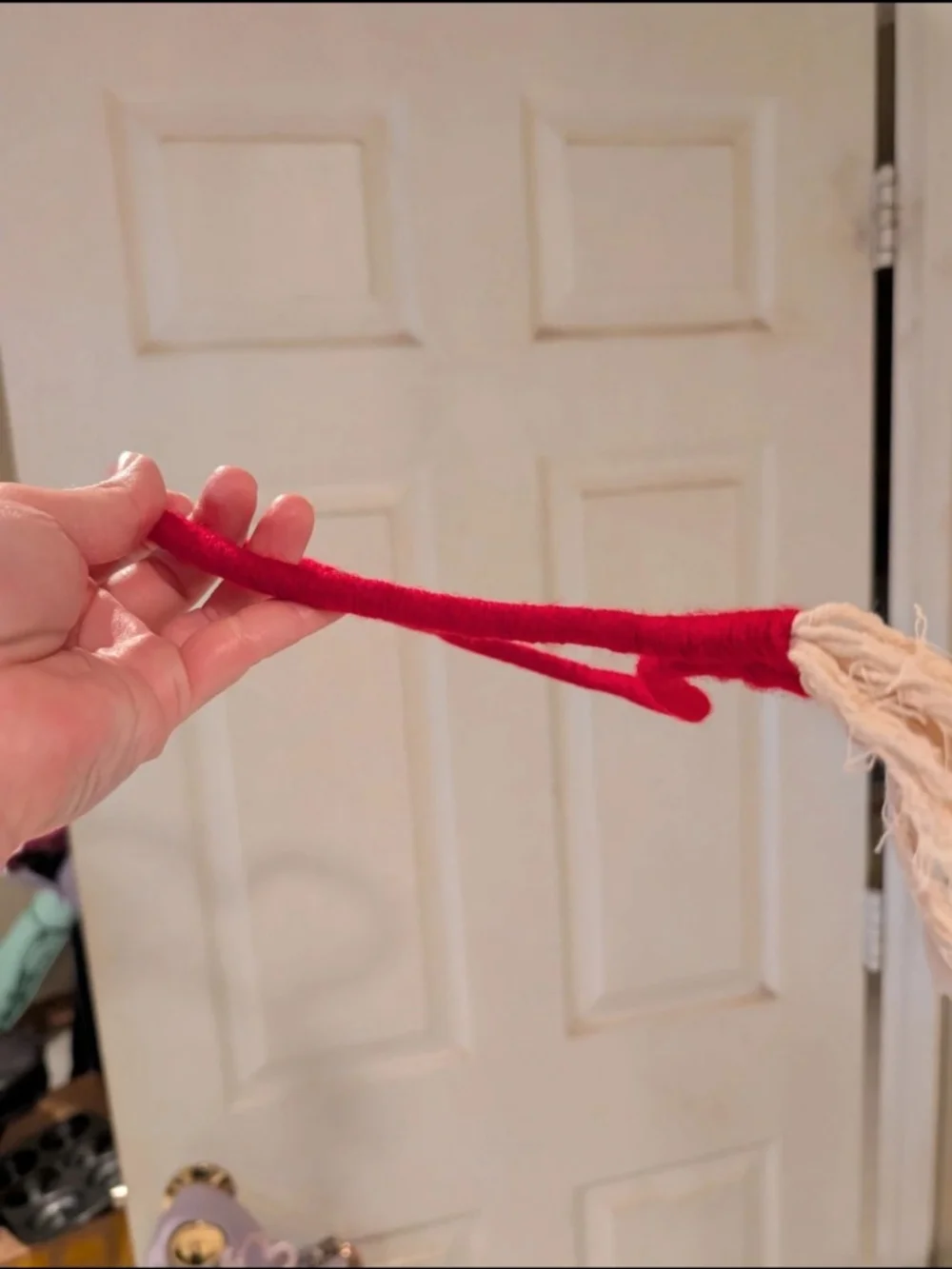 Red Heart-Shaped Rope Ornament